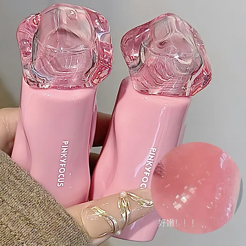 Pinkyfocus Lipstick Glossy Mirror Lip Gloss Ενυδατικό Ενυδατικό Ζουμερό Nude Lip Tint Κραγιόν μακράς διαρκείας καθημερινό φυσικό μακιγιάζ — image 6