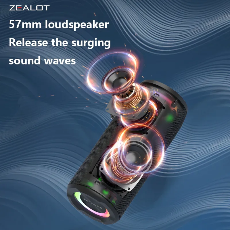 S51 Pro 40W trådlösa högtalare Utomhus Bärbar Subwoofer Högtalare 5200mAh Batteri 24 timmars speltid Hög stereo. — image 3