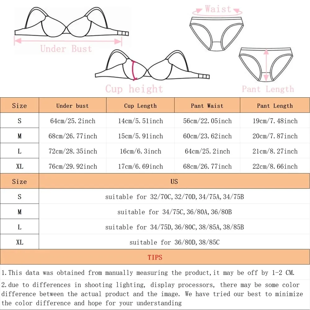 Women Elegant Floral Lace Bra And Panty Set Push‑Up Underwire Brassiere Bow Decor Ladies Lingerie Set — image 6