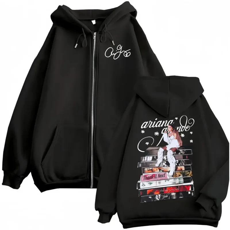 Ariana Grande Eternal Sunshine Album Cover Zip Up Hoodies Men Women Harajuku Classic Jacket Sweatshirt Cozy Casual Zipper Hoodie — image 1