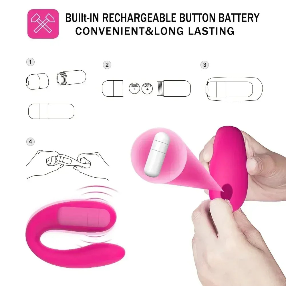U-Form Klitorisstimulator Tragbarer weiblicher Vaginalvibrator G-Punkt-Massagegerät Kleiner leistungsstarker Kugelvibrator Tragbares Sexspielzeug