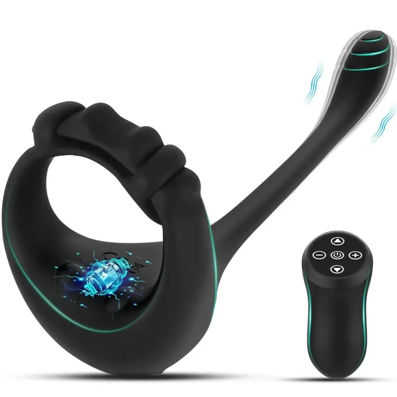 Y-Pao 3-in-1 vibrierender Penisring für Männer, verstellbarer Penisring, Vibrador, Prostata-Massagegerät, ferngesteuert, Sexspielzeug für Erwachsene für Paare