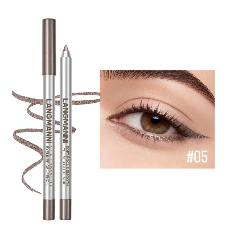 Vandtæt og svedtæt perleskimende skinnende Eyeliner Gel Blyant Langtidsholdbar Glat Let at farver Kvinder Øjenmakeup — image 12
