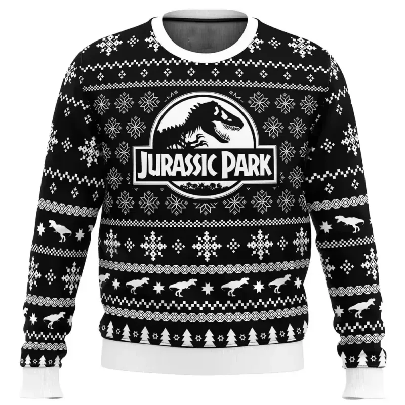 Jurassic Park Dinossauros Feliz Natal Roupas Presentes Suéteres de Papai Noel moletons masculinos e femininos 3D Festa de outono — image 4