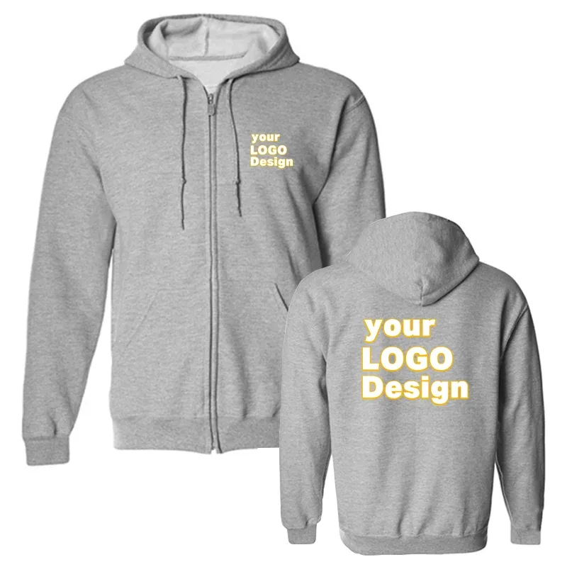 Hoodies Tersuai Teks Logo DIY Cetakan Imej Hoodie Berkualiti Tinggi Baju Baju Kasual Sukan Tersuai Hadiah Krismas Tersuai — image 7