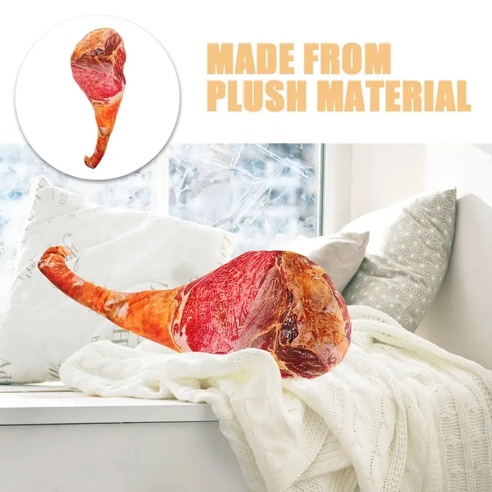 3D Ham Design Pillow Comfortable Cushion for Living Room Bedroom Nap Funny Decorative Meat Shape Throw — image 6