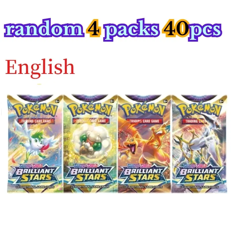 zábava 40 kusů Pokemon Card Pack 4 sady Sun Moon Violet 151 Angličtina Sběratelské karty Sběratelské hračky Halloween Dárek Fantasy Sci-Fi — image 30