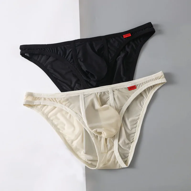 Ultra Thin Men's Underwear Large Pockets Triangular Underpants Transparent Lightweight Briefs — image 16