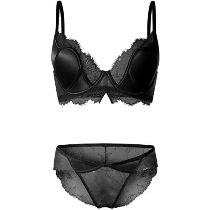 Women Non Wired French Lace Minimizer Bra Full Cup Push Up Anti Sagging Thin Soft Daily Wear Sexy Satin Lingerie S-XL — image 5