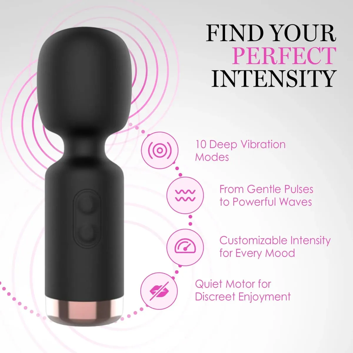 ミニクリトリス刺激装置 AV バイブレーターワンド 10 振動モードポータブル振動 G スポット乳首大人の大人のおもちゃマッサージャー