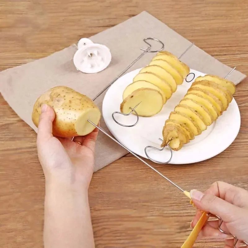 Spirálová řezačka na brambory Whirlwind Stroj na výrobu věží na brambory Kráječ zeleniny Kreativní nářadí na zeleninu Kuchyňské doplňky Gadgets — image 3