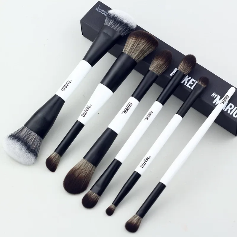 Dual Ended F4 Powder F1 Blush Contour F2 Makeup Brushes with Box Soft Mario Foundation Brush Professional Face Cosmetic Tool — image 2