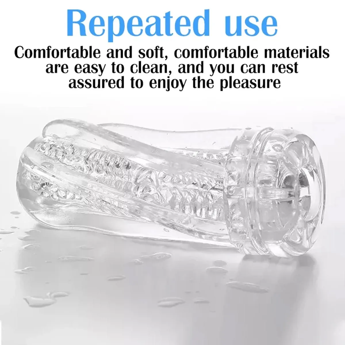 Male Masturbator Soft Pussy Sex Toys Transparent Vagina Adult Endurance Exercise Sex Products Vacuum Pocket Cup For Men — image 2