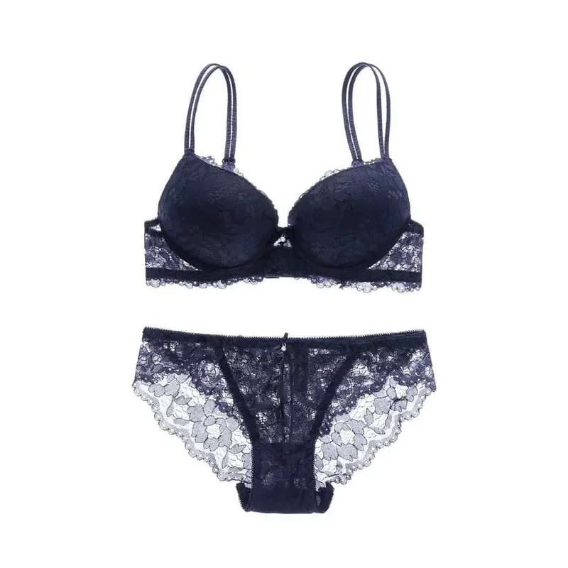 Sweet Mesh Lace Flower Bra Bowknot Low Waist Bra Panties Set Lingerie Non Slip Seamless Underwear Set Beach