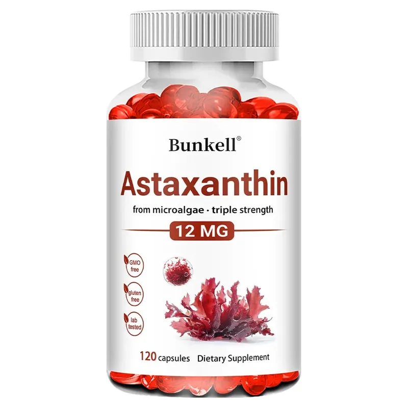 Astaxantina 12 mg-suporta a pele dos olhos e a saúde das articulações antioxidante promove o metabolismo promove a saúde cardiovascular-120 cápsulas — image 8