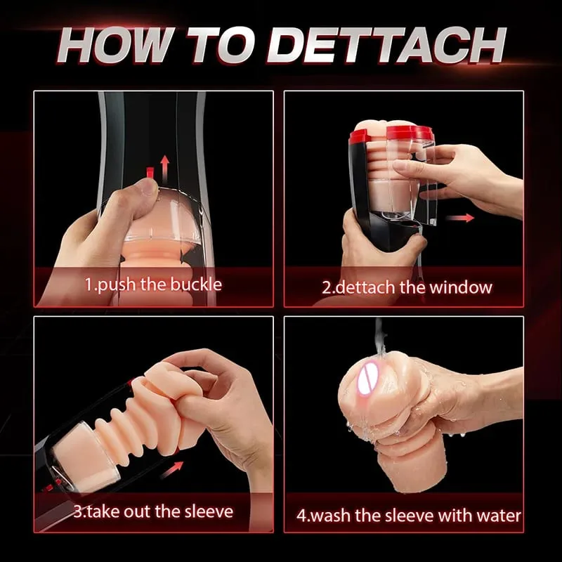 Fully Automatic Retractable Male Masturbator Pocket Pussy Vaginal Anal Vibrator Aircraft Cup Adult Sex Toys For Men — image 3