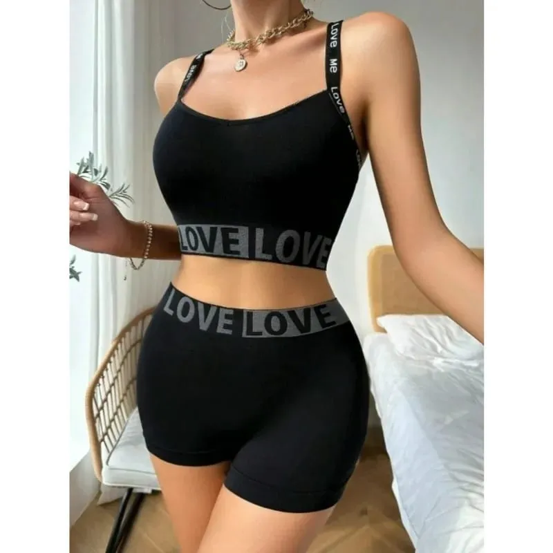 Women's Alphabet Lingerie Set Active Sportswear Camisole Vest with Beautiful Back Outdoor Fitness Bra Set for Active Women — image 6