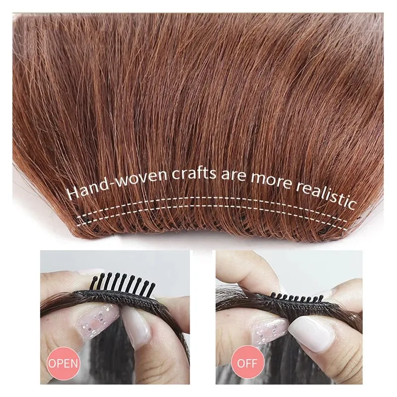 Wig synthetic pad hair piece 20cm 30cm two card one-piece pad hair root increase quantity hair extensions — image 5