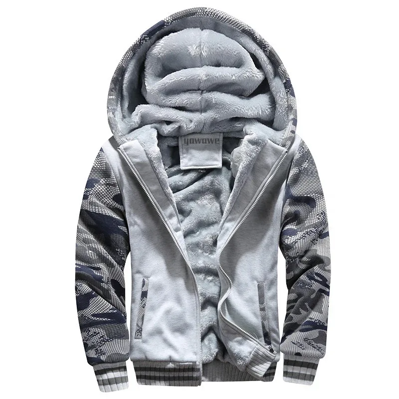 Customized winter Brand Hoodies For man Your Image Logo Heavyweight Zip-up your photo Travel Zipper Design Your Warm Jacket — image 7