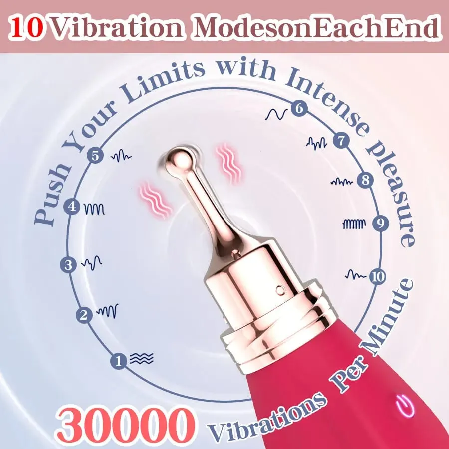 Kvinnors leksaksmassager för vuxna Klitoral G-Spot Nipple Stimulator Högfrekvent Mini Bullet Vibrator 3 silikonmassagehuvuden — image 2