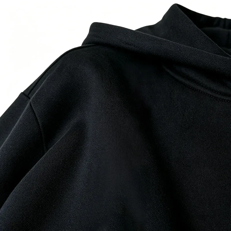 Men Alt Gothic Pullover Hoodie Y2k High Street American Style Dark Thorn Print Fleece Lined Loose Biker Fall Winter Sweatshirt — image 10