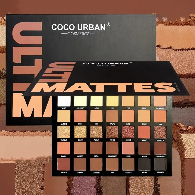 35 Shades Matte & Shimmer Eyeshadow Palette Warm Nude Brown Large Makeup Palette Highly Pigmented Long Lasting for Daily Party — image 8