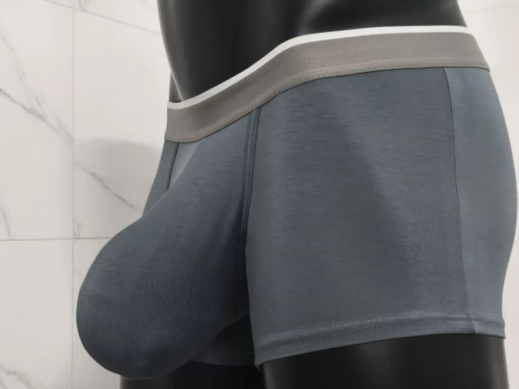 พรีเมี่ยมผู้ชาย Modal Boxer กางเกงกระเป๋าใหญ่ชุดชั้นในขนาดใหญ่พิเศษ Bulge Enhancing Breathable Cooling น้ำหนักเบา Mens Boxers Pantie — image 5