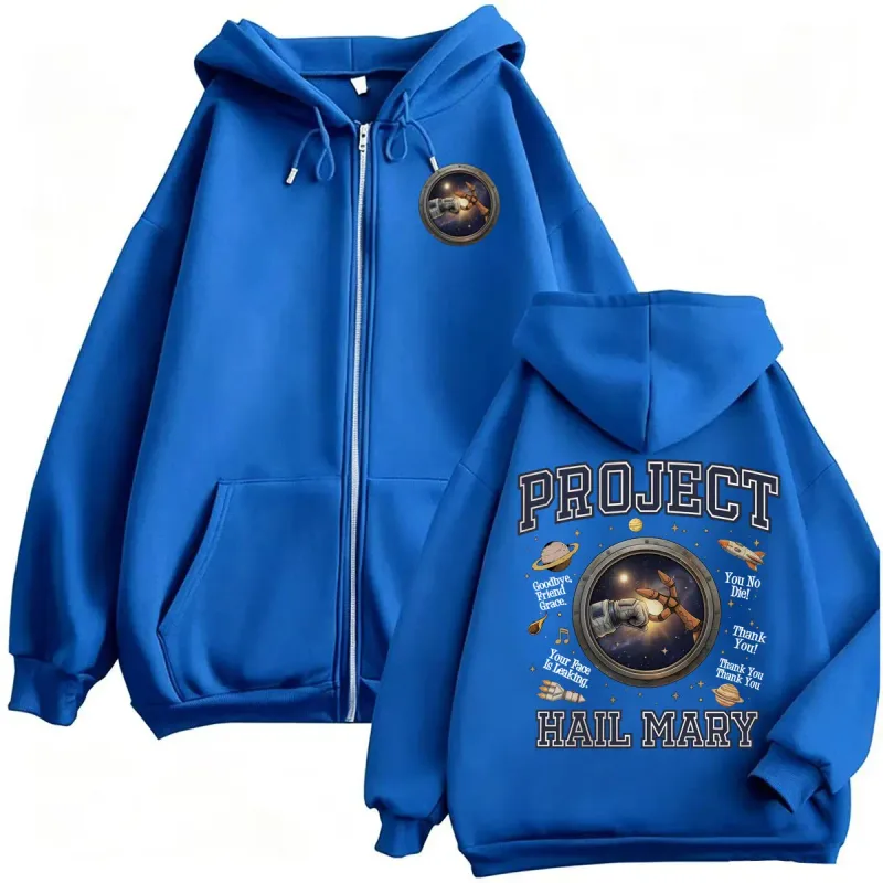 Project Hail Mary Sweatshirts Jacket Coats Rocky Jazz Hands Amaze Zip Up Hoodies Men Women Fashion High Quality Zipper Pullovers — image 9