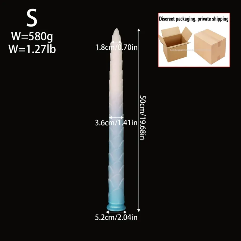Long 55cm Butt Plug Pumpkin Dildo Deep Anal Whip Soft Anal Plug Adult Sex Toys Monster Dilator Dildo Anal Stimulator Sex Product — image 14
