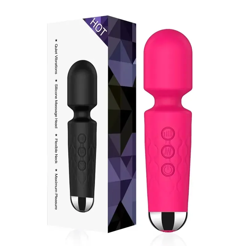 20 Kelajuan Kuat Tongkat Sihir Perangsang Kelentit G-Spot Massager Mainan Seks Mudah Alih Boleh Dicas semula untuk Wanita — image 7