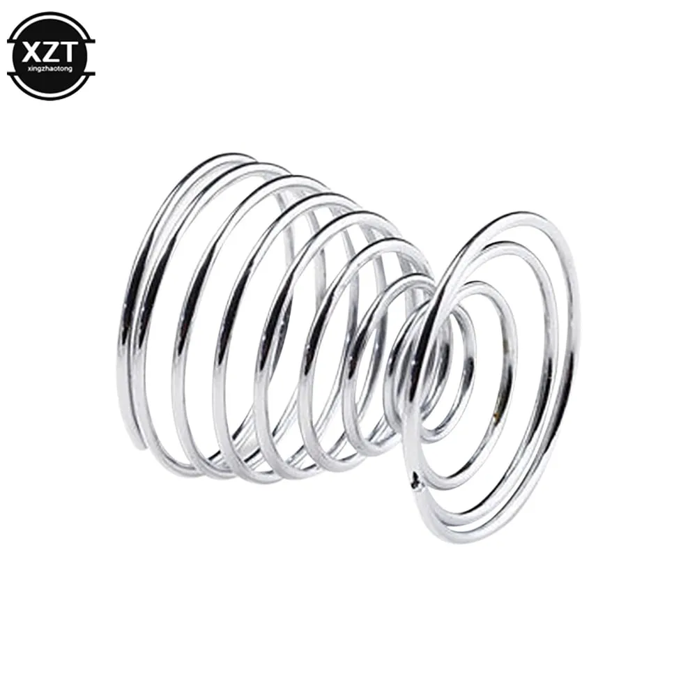 2PCS Eggs Holder Spiral Stainelss Egg Cup Boiled Kitchen Breakfast Hard Boiled Spring Holder Egg Cup Cooking Tool Kitchen Gadget — image 5