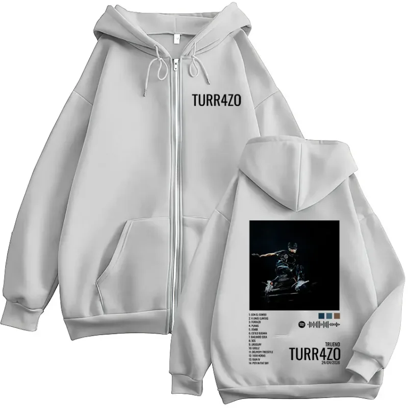 Rapper Trueno Turr4zo Album Graphic Print Zipper Hoodies Men Women Clothing Fashion Zip Up Fleece Hooded Sweatshirts Jacket Coat — image 7