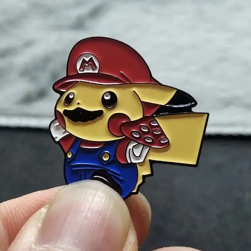 Pokemon Pikachu Men Pin Ve Áo Chân dành cho Ba Lô Trâm Cài Sắt Phù Hiệu Thời Trang Thổ Cẩm cho Quần Áo Trang Sức Quà Tặng