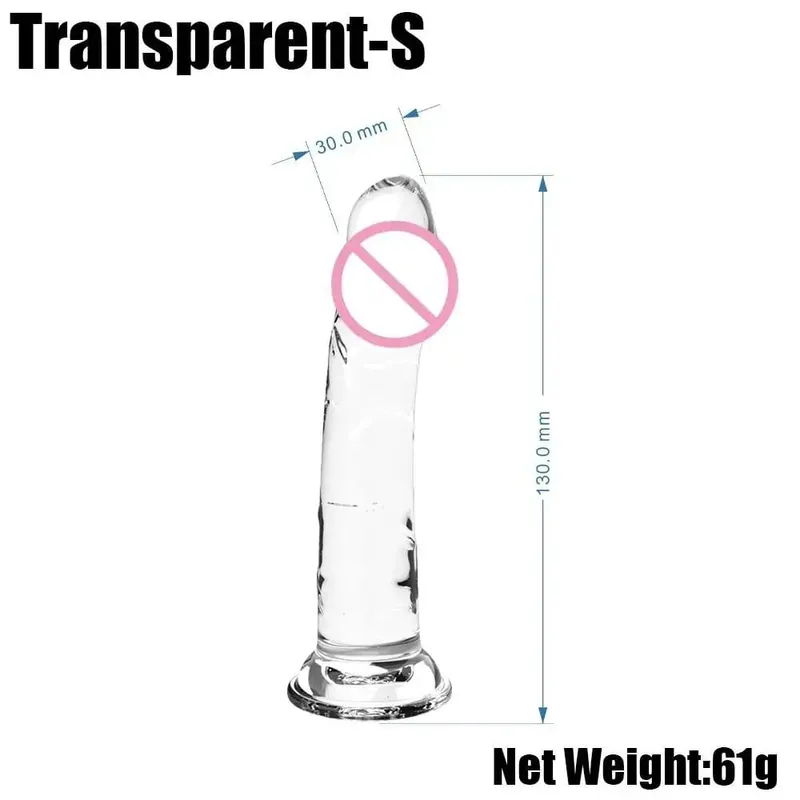 Realistic Small Silicone Jelly Dildo for Women with Suction Cup Strapon Compatible Anal Plug Adult Sex Toy for Women — image 8
