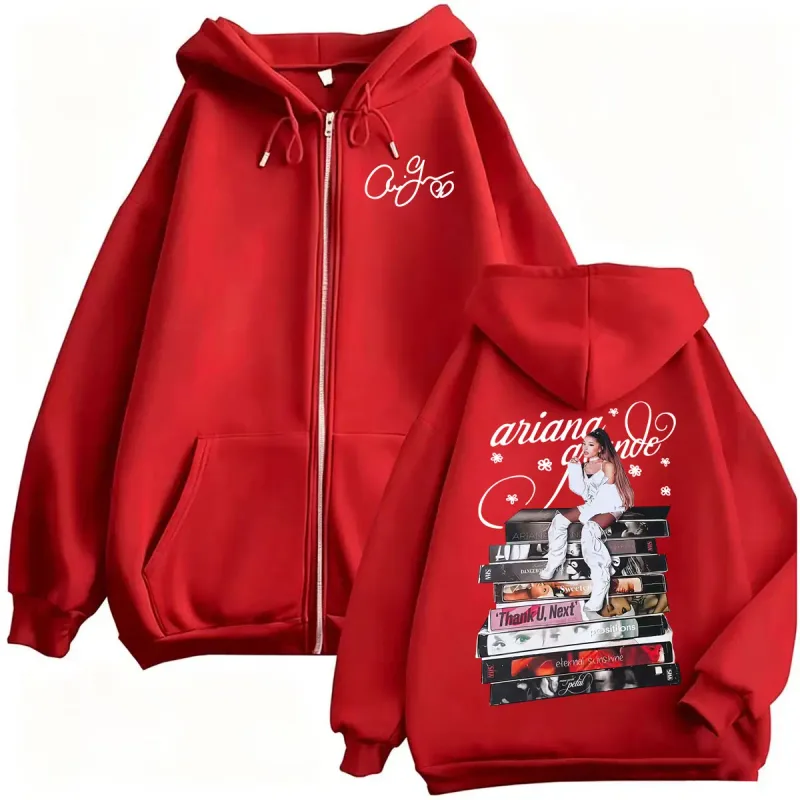 Ariana Grande Eternal Sunshine Album Cover Zip Up Hoodies Men Women Harajuku Classic Jacket Sweatshirt Cozy Casual Zipper Hoodie — image 5