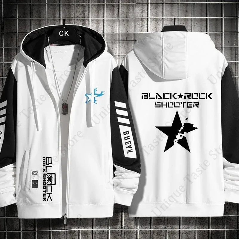 BLACK ROCK SHOOTER Hoodies Anime Cartoon Kuroi Mato Print Sweatshirt BLACK ROCK SHOOTER Merch Men Women Autumn Zipper Hoodie — image 4