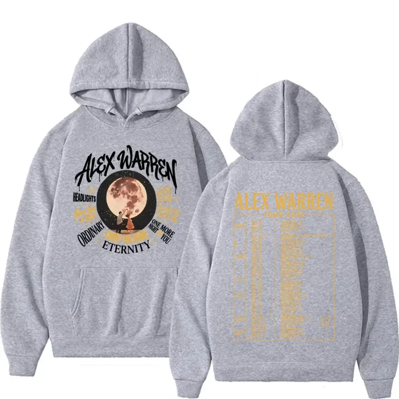 Alex Warren Moon Artwork Music Tour 2026 Hoodies Men's Women Fashion Punk Hip Hop Sweatshirt Fleece Casual Long Sleeve Pullovers — image 3