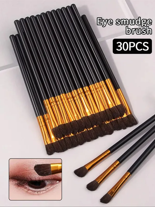 30 pçs pincéis de maquiagem profissional kit corretivo escova sombra cerdas macias shader escova facial cosméticos beleza maquiagem ferramentas