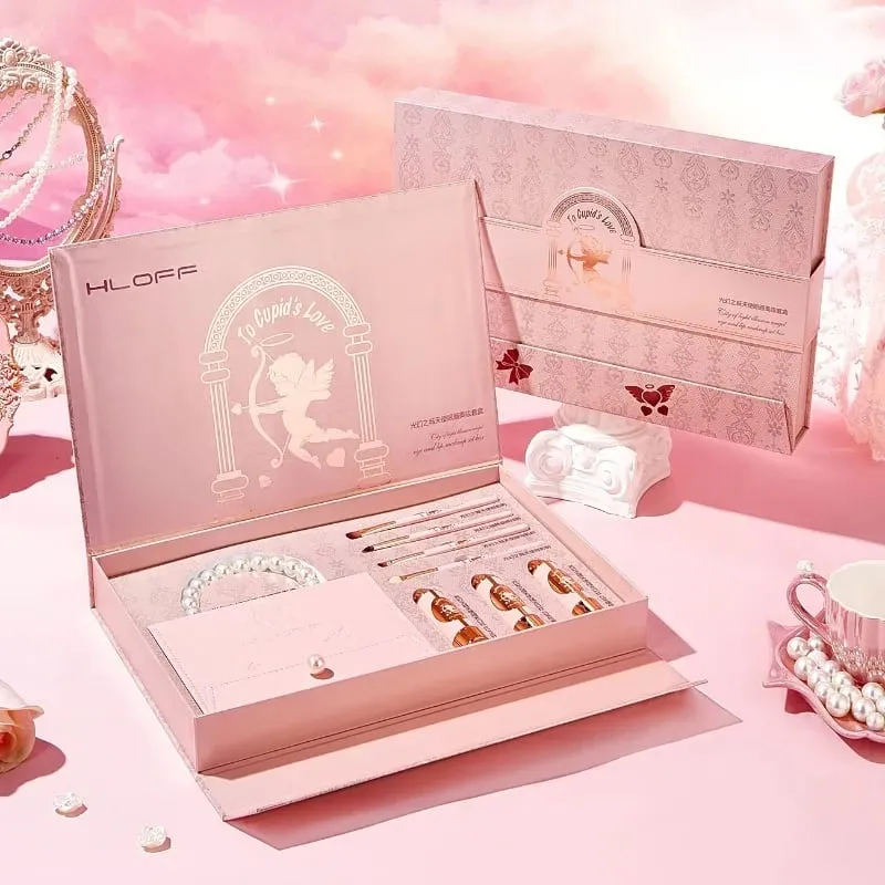 Set de regalo de maquillaje: paleta de sombras de ojos y lápiz labial Kit de belleza facial completo Regalo perfecto para el día de San Valentín para novia y esposa — image 2