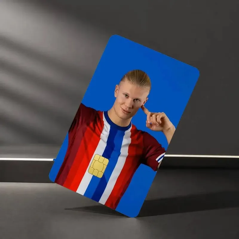 Football Star E-Erling H-Haaland Sticker Film Tape Skin for Credit Card Debit Card Waterproof Stickers