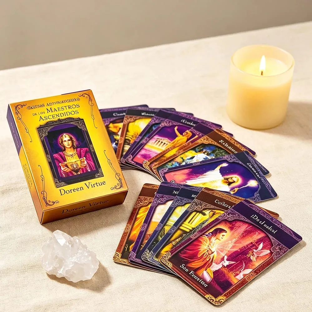 Adivinatorias De Los Maestros Ascendidos Oracle Cards 44 Cards Spanish Version Fate Divination Board Game Cards Game — image 4