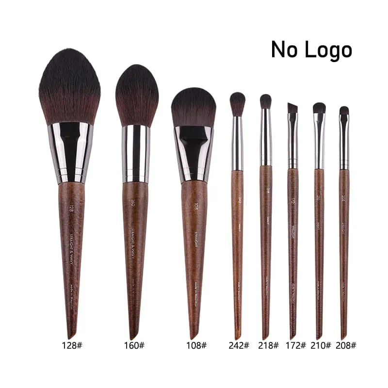 Přírodní dřevo štětce na líčení očí celá sada Pro Crease Eyeshadow Make up kit rozmazání zvýrazňovač obočí Štětec na řasy praktický — image 9