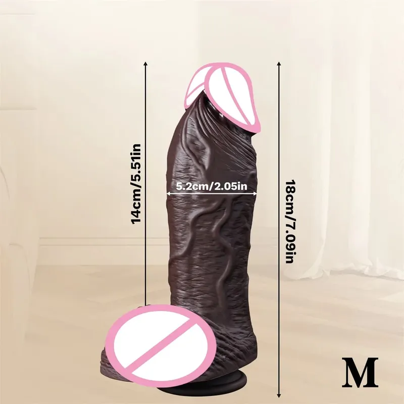 Supertjocka realistiska huddildos för anala enorma sexleksaker Silikon Kvinna Vagina Vuxen Onanist kuk Gay Big Dick Buttplug 18+
