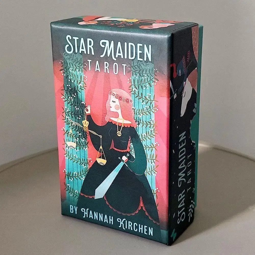Star Maiden Tarot Deck 78 Card Deck Aesthetic Celestial Divine Tarot σε άκαμπτο κουτί δύο τεμαχίων διπλό ανάγλυφο 12*7cm — image 3