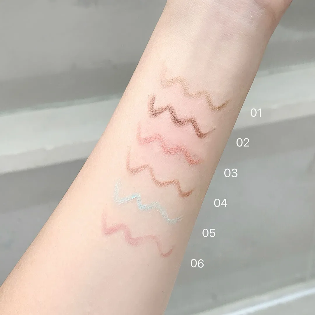 Pearlescent Grape Eyeliner Gel Med Pensel Blend Silkeblød Te Brun Pink Liggende Silkeorm Vandtæt Eye Liner Blyant Makeup — image 4