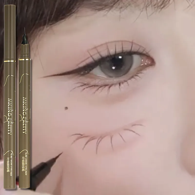 Black Brown Waterproof Quick-drying Liquid Eyeliner Ultra-fine Matte Long-lasting Silkworm Eye Liner Pencil Eye Makeup Gifts