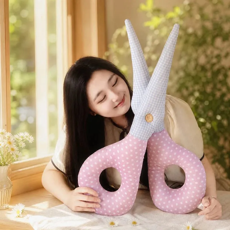 Scissors Plush Pillow Cos Gwen Cute Creative Simulation Cloth Scissors Stuffed Toy Soft Cushion Funny Stress Relief Gift — image 3