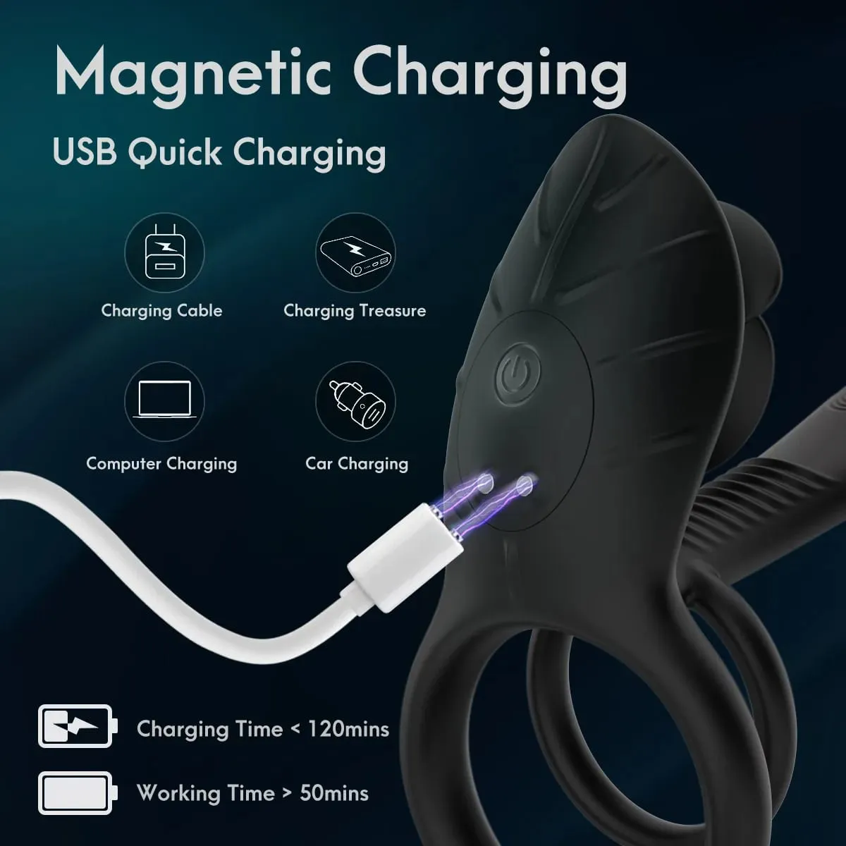 Cock Ring Vibrating for Men Ejaculation Delay Male Erectile Penis Ring G-Spot Clitoris Anal Stimulator Adult Sex Toy for Couples — image 5
