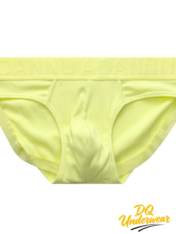 Cuecas masculinas com nervuras de cor sólida ADANNU logotipo em relevo elástico na cintura estiramento conforto diário cuecas de biquíni AD759