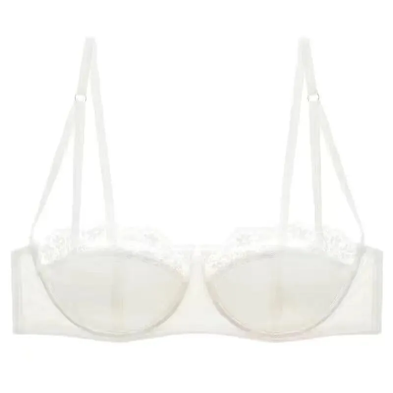 European Satin Half Cup Push Up BH Set Bügel Dünn Glatt Grün Spitze Komfortabel Sexy Dessous Für Damen 32-38 Hot Selling YEMOMO — image 5